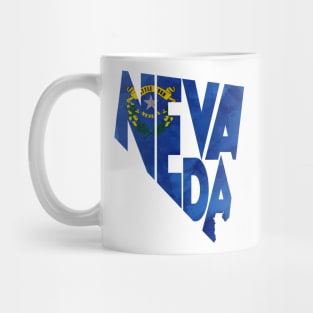 Nevada Typo Map Mug